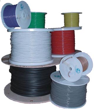 Military Specification M22759/16-24-7 Violet 24 AWG PTFE Tapes/Coated Fiberglass Braid Wire - 100-Ft/Roll
