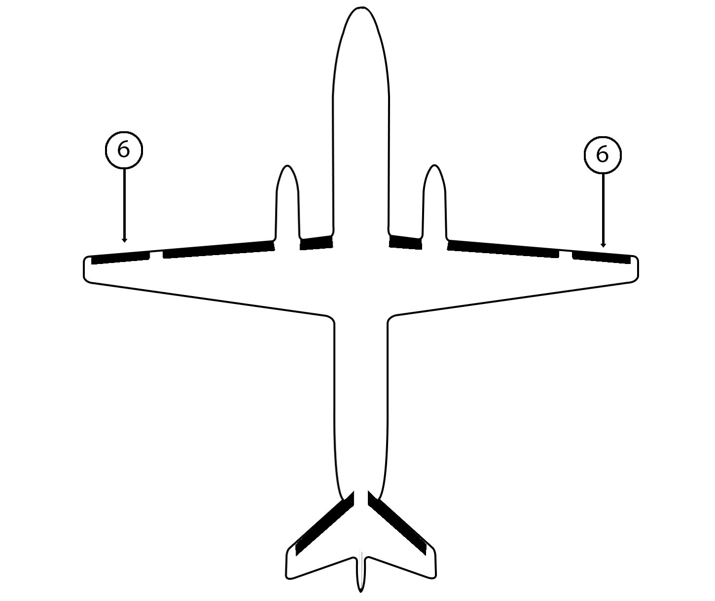 GOODRICH P29S7D5211-03 FASTboot® Fairchild SA226 & SA227 Wing Tip Extension De-Ice Boot