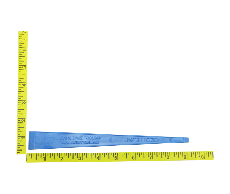 Jus N Tyme JNT211C30 Blue 9" Double Edge (1" & 1/4") Acrylic Plastic Sealant Scraper - 10/Pack