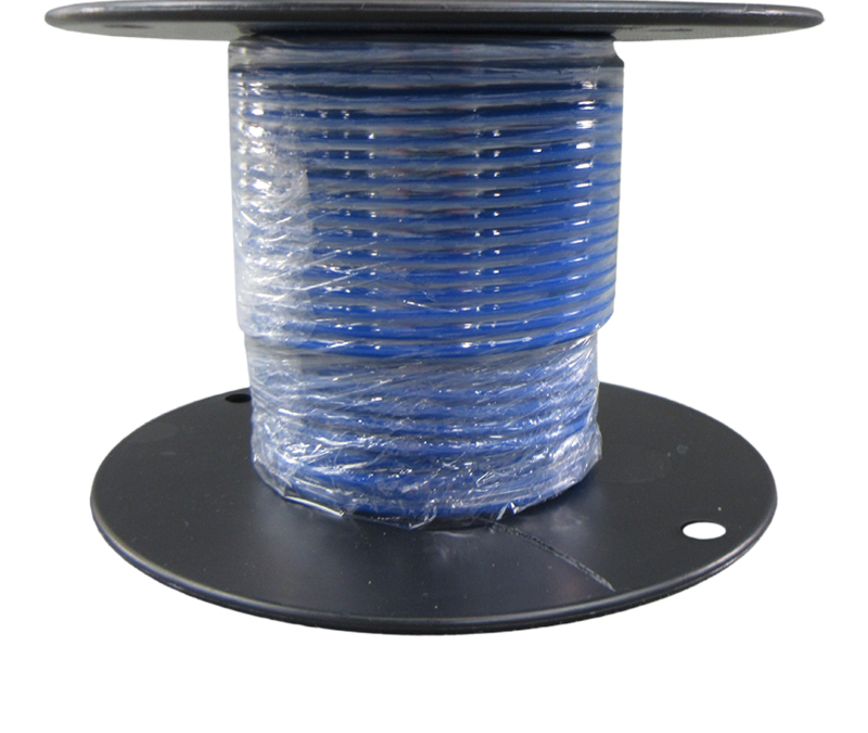Military Specification M22759/11-10-6 Blue 10 AWG PTFE Tapes/Coated Fiberglass Braid Wire - 90-Ft/Roll