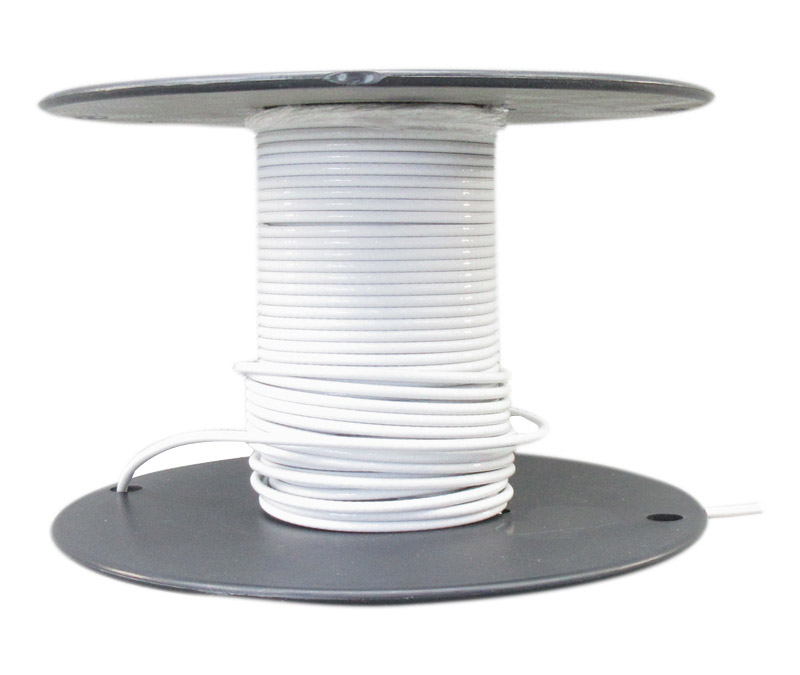 Military Specification M27500/16TG1T14 Copper/ETFE White 16 AWG 1 Conductor Shielded Cable - 80-Foot Length