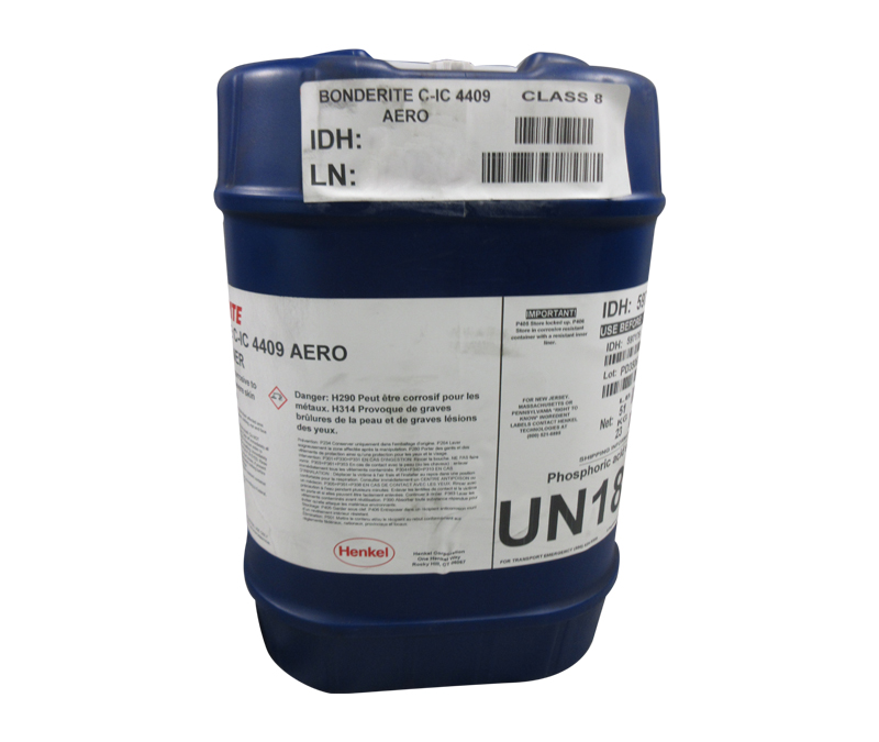 Henkel 597176 BONDERITE® C-IC 4409 AERO Clear Liquid Acid Cleaner & Deoxidizer - 5 Gallon Closed Head Pail with Bung