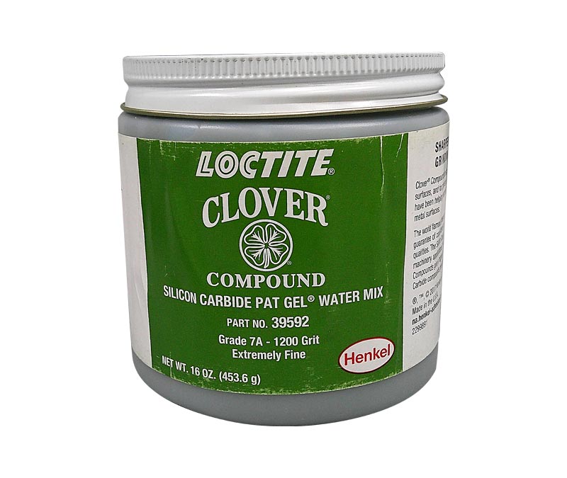Henkel 39457 LOCTITE® CLOVER® Gray Grade 7A / 1200 Grit Silicon Carbide Pat Gel Water Mix Paste - 453.6 Gram (16 oz) Can