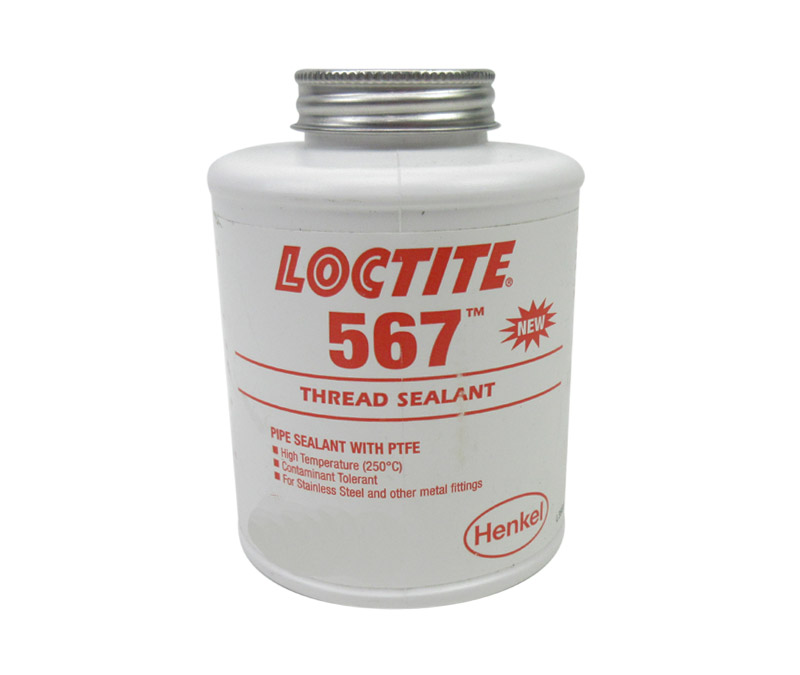 Henkel 33241 LOCTITE® 567™ White High-Temperature PST Thread Sealant - 350 mL (11.83 oz) Brush Top Bottle