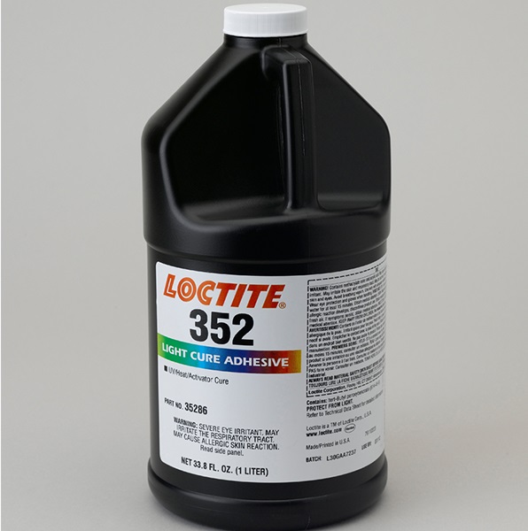 Henkel 35586 LOCTITE® AA 352™ Transparent Light-Cure Acrylic Adhesive - Liter (33.8 oz) Bottle