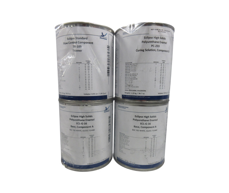 AkzoNobel Eclipse® ECL-G-16/PC-233/TR-109 White BAC 702 Spec Polyurethane Enamel Topcoat - 4-Quart Kit