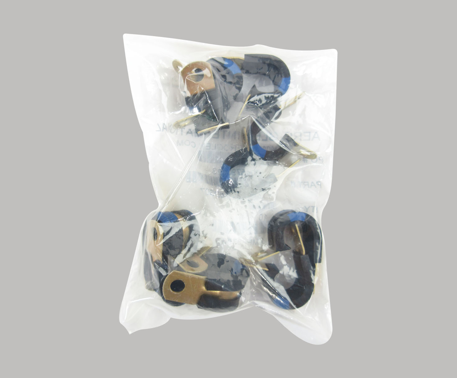 SAE Aerospace Standard AS21919WDG07 Aluminum Band Wedge Chloroprene Cushioned Clamp - 50/Pack