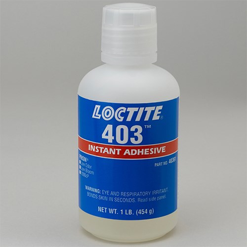Henkel 40361 LOCTITE® 403™ PRISM® Low Odor Low Bloom Instant Adhesive - 454 Gram (1 lb) Bottle - 10/Pack