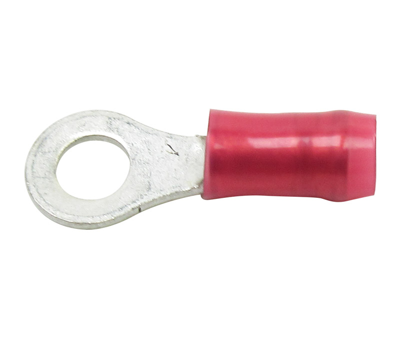 TE Connectivity 31890 PIDG Ring Tongue Terminal 16-22AWG Copper Red 21.44mm Tin - 25/Pack