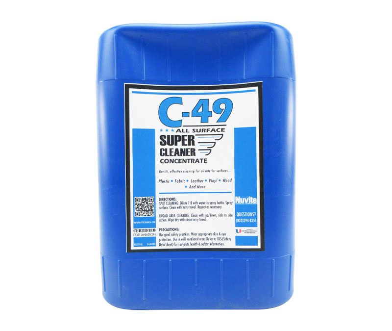 Nuvite® C-49 Aircraft All Surface Super Concentrated Cleaner - 5 Gallon Pail - 2/Pack