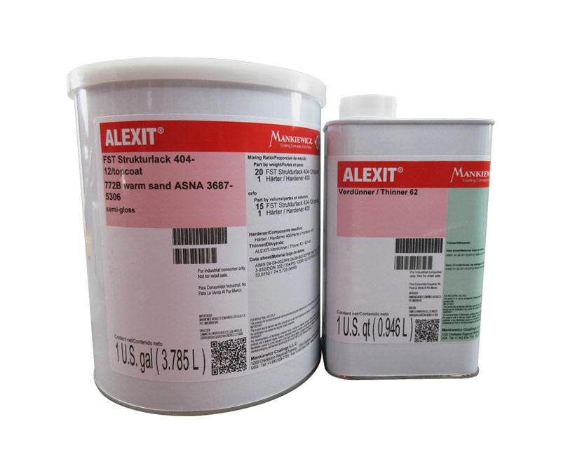 Mankiewicz 40412.772B.7.S89 ALEXIT FST Strukturlack 404-12 772B Warm Sand ASNA 3687-5306 MR 20:1 Semi-Gloss Topcoat - Gallon Kit