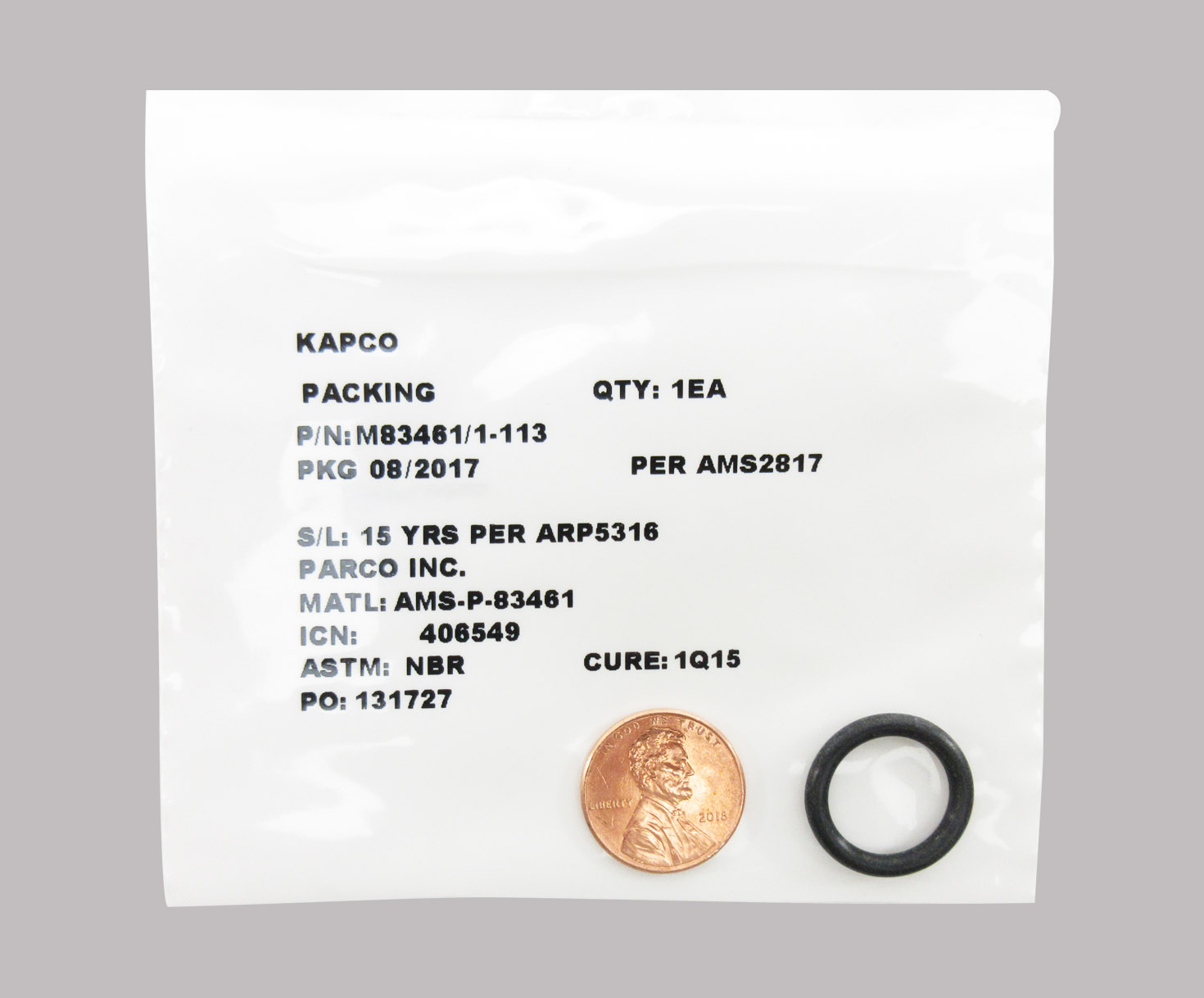 Military Specification M83461/1-113 O-Ring - 25/Pack