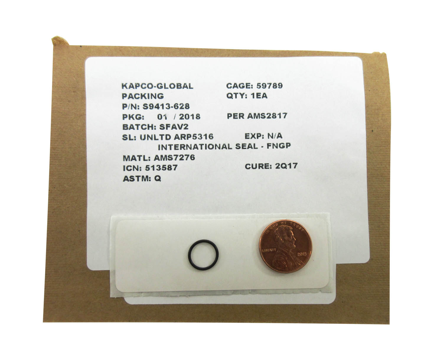 Honeywell S9413-628 O-Ring - 5/Pack