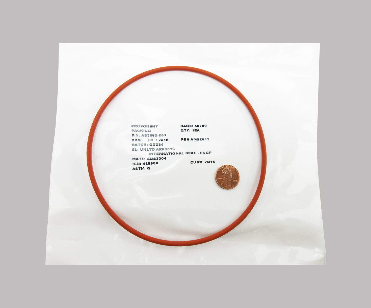 SAE Aerospace Standard AS3582-251 O-Ring - 156/Pack