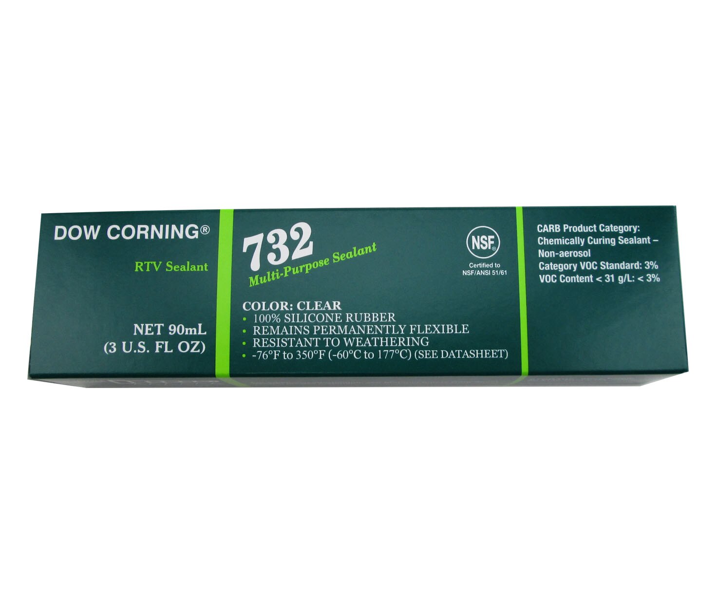 DOWSIL™ 732 Clear Multi-Purpose Silicone Sealant - 90 mL (3 oz) Tube