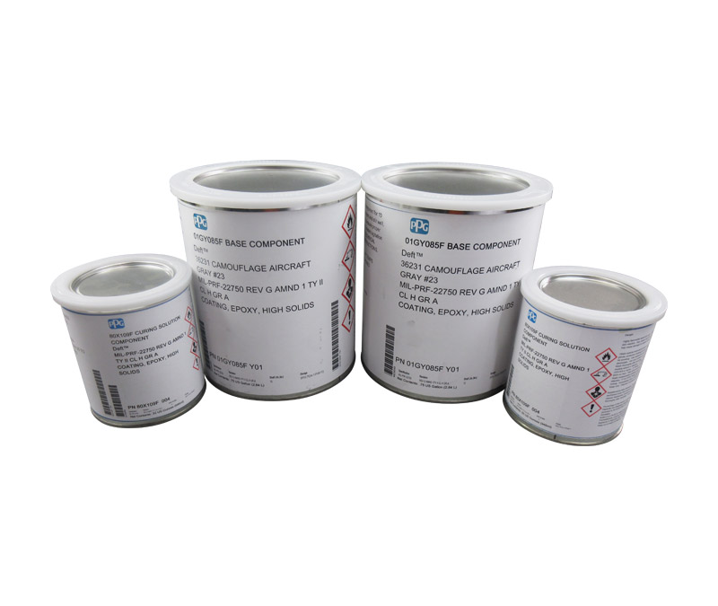 PPG® Deft® 01-GY-085F FS#36231 Gray MIL-PRF-22750G TY II CL H GR A Spec Epoxy Topcoat - 2 Gallon Kit
