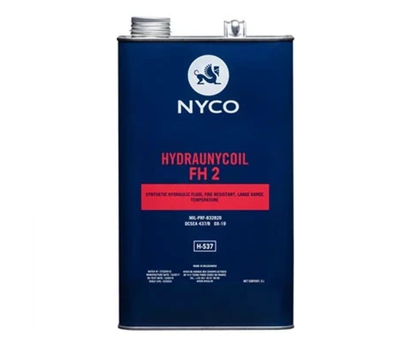 NYCO HYDRAUNYCOIL FH 2 Synthetic Hydraulic Fluid MIL-PRF-83282D Spec - 5 Liter Can