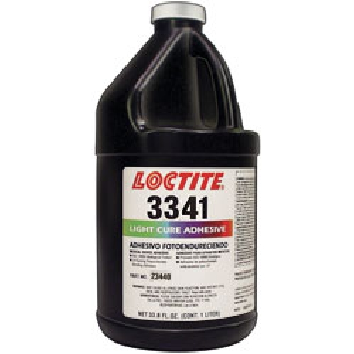 Henkel 23440 LOCTITE® AA 3341™ Transparent Light-Cure Acrylic Adhesive - Liter (33.8 oz) Bottle - 4/Pack