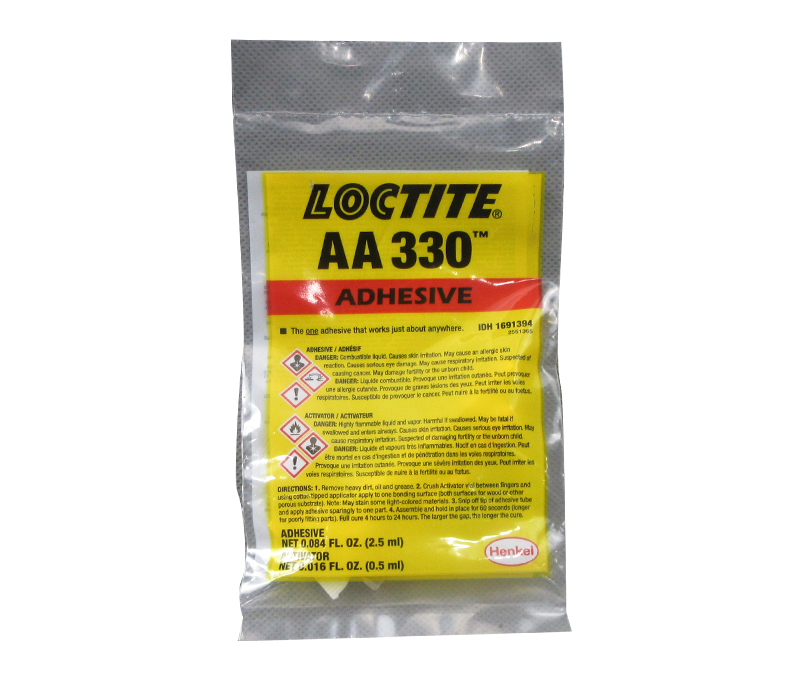 Henkel 20253 LOCTITE® AA 330™ Pale-Yellow General-Purpose Structural Bonder - 3 mL (0.10 oz) Kit