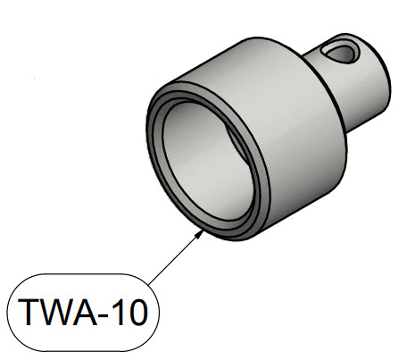 Brackett TWA-10 Gray Cessna, 140, 170, 180 185, Aviat Husky, Scott & Baby Bush 3400-B Tailwheel Towbar Adapter (2 Required) - 2/Pack