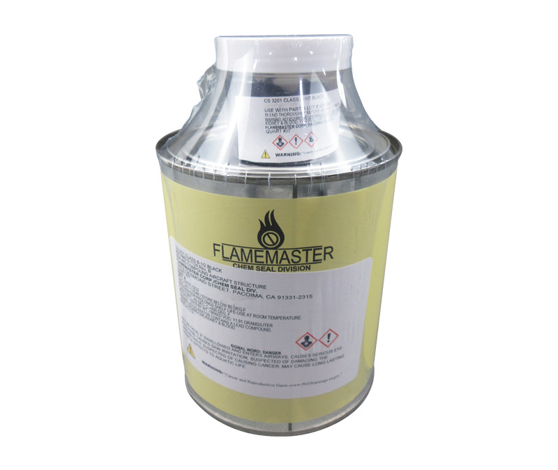 Flamemaster CS 3201 B-1/2 Black AMS-S-7124B (no QPL) Spec Fuel Tank Sealant - Quart (24 fl oz) Can Kit