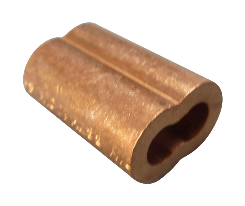 Military Standard MS51844-46 Plain Copper 3/16" Swaging-Wire Rope Sleeve - 25/Pack