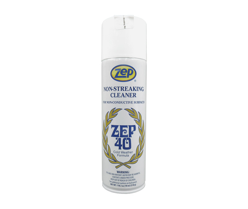 ZEP® 014401 40™ Clear Cold Weather Formula Non-Streaking Multi-Surface Cleaner - 18 oz Aerosol Can - 12/Pack