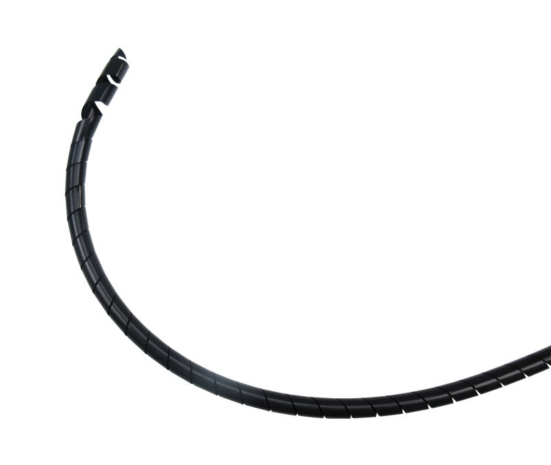 ICO-Rally SWT-3/8 Black 0.375" OD x 0.030" Wall Teflon Spiral Wrap Tubing - Sold by the Foot - 25-Foot Length