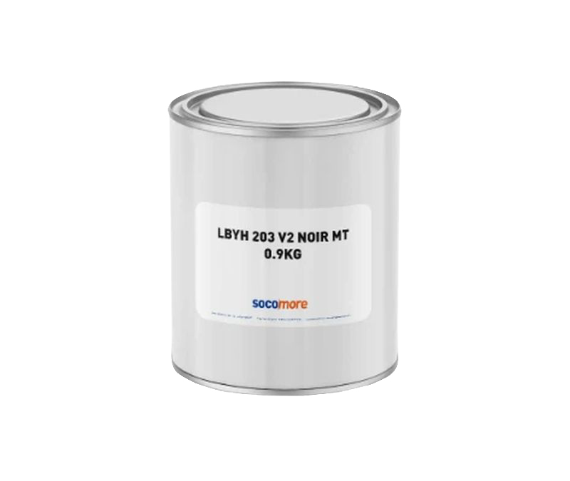 Socomore LBYH 203 V2 Matte Black PART-A Waterborne Anti-Erosion Top Coat - 0.9 Kg Can - 10/Pack
