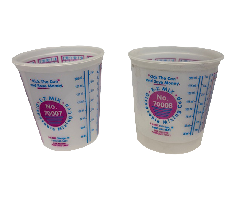 E-Z MIX® 70007 Plastic 1/2-Pint Disposable Graduated Display Paint Mixing Cup - Box of 100