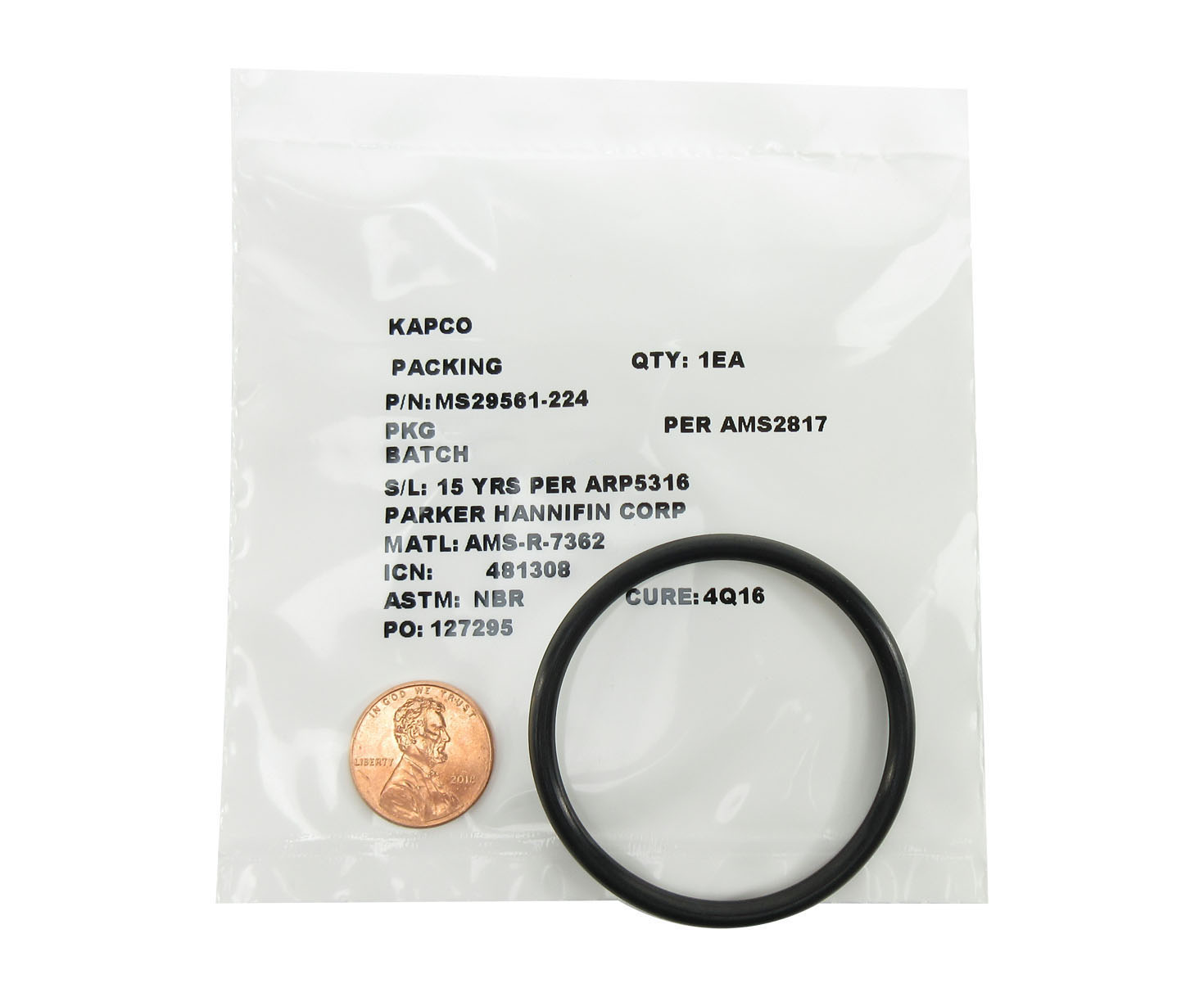 Military Standard MS29561-224 O-Ring - 25/Pack