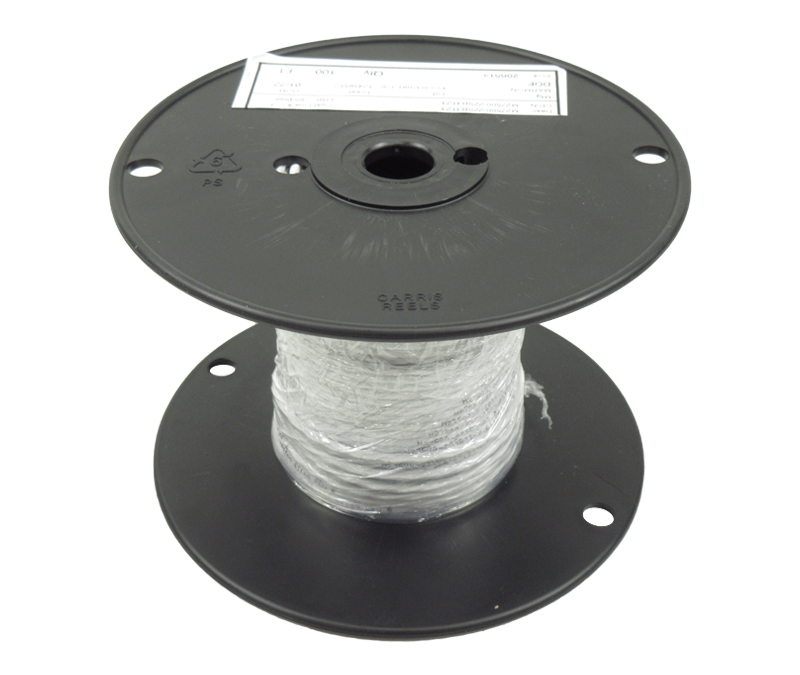 Military Specification M27500/22SB3T23 White Jacket 22 AWG 3 Conductor Shielded Cable - 100-Ft/Roll