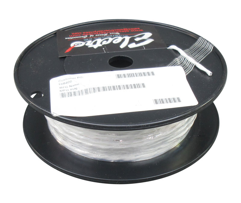 Military Specification M27500/22RC2U06 White Jacket 22 AWG 2 Conductor Cable - 100-Ft/Roll