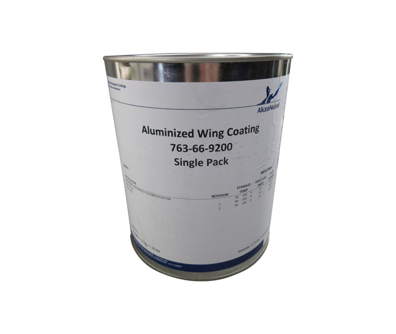 AkzoNobel 763-66-9200 Aluminized AkzoNobel Aerospace CTGS Spec Upper Wing Coating - Gallon Can - 4/Case
