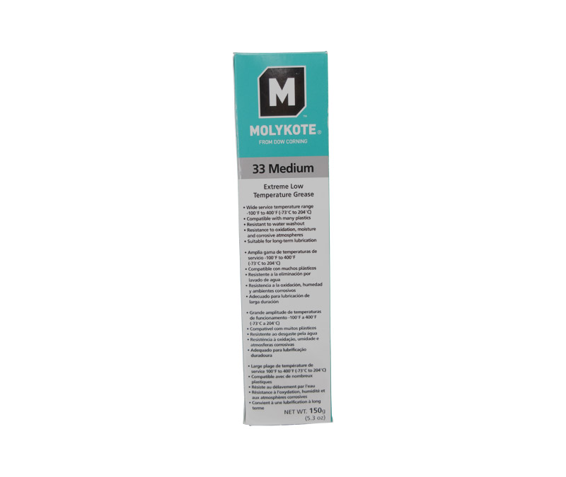 DUPONT™ MOLYKOTE® 33 Medium Off-White Extreme Low Temperature Grease - 150 Gram (5.3 oz) Tube