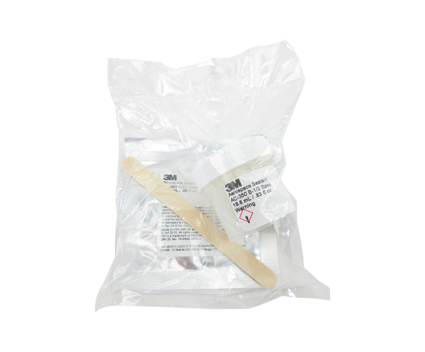 3M™ Aerospace AC-350 B-1/2 AMS-S-8802F Class B-1/2, Type II Spec Fuel Tank & Fuselage Sealant - 25 Gram Repair Kit (0.68 oz Net Wt)