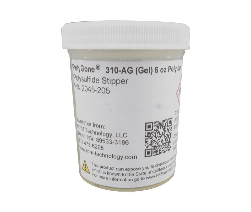 PolyGone™ 310-AG 2045-205 Gel Aviation Grade High-Performance Polysulfide Depolymerizer / Stripping Agent - 6 oz Jar