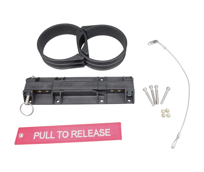 H3R Aviation NB425 Black Extreme-Duty Quick Release 4.25" Diameter Fire Extinguisher Bracket