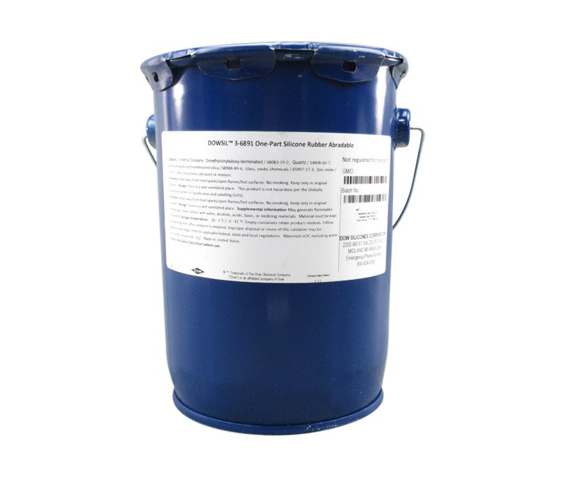DOWSIL™ 3-6891 Black One-Part Silicone Rubber Abradable Sealant Compound - 3.6 Kg Pail