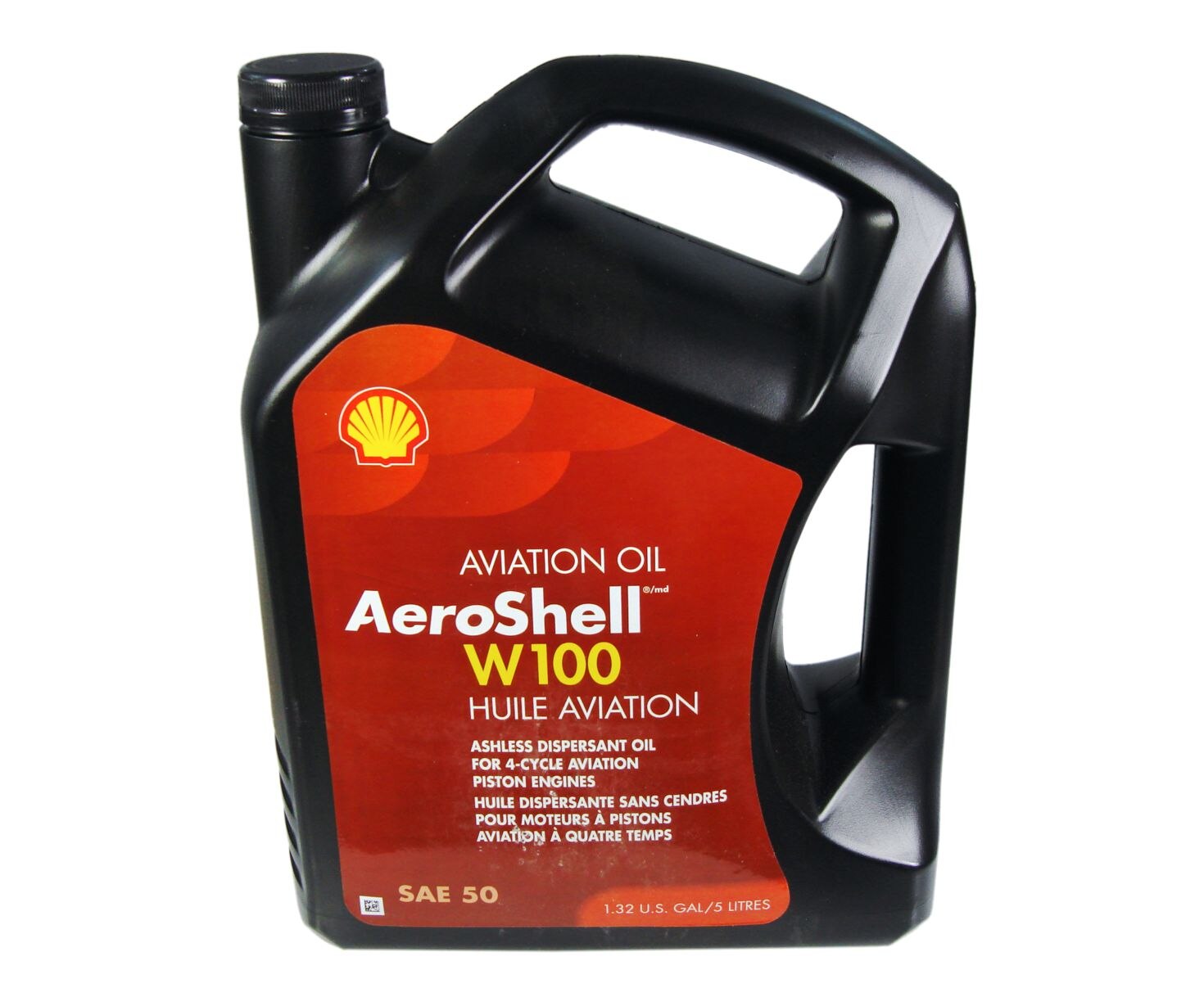 AeroShell™ Oil W100 SAE Grade 50 Ashless Dispersant Aircraft Piston Engine Oil - 5 Liter Bottle