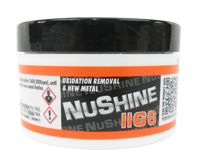 Nuvite® Nushine II® Grade G6 New Metal/Serious Oxidation Removal Metal Polishing Compound - 1/4 lb Jar