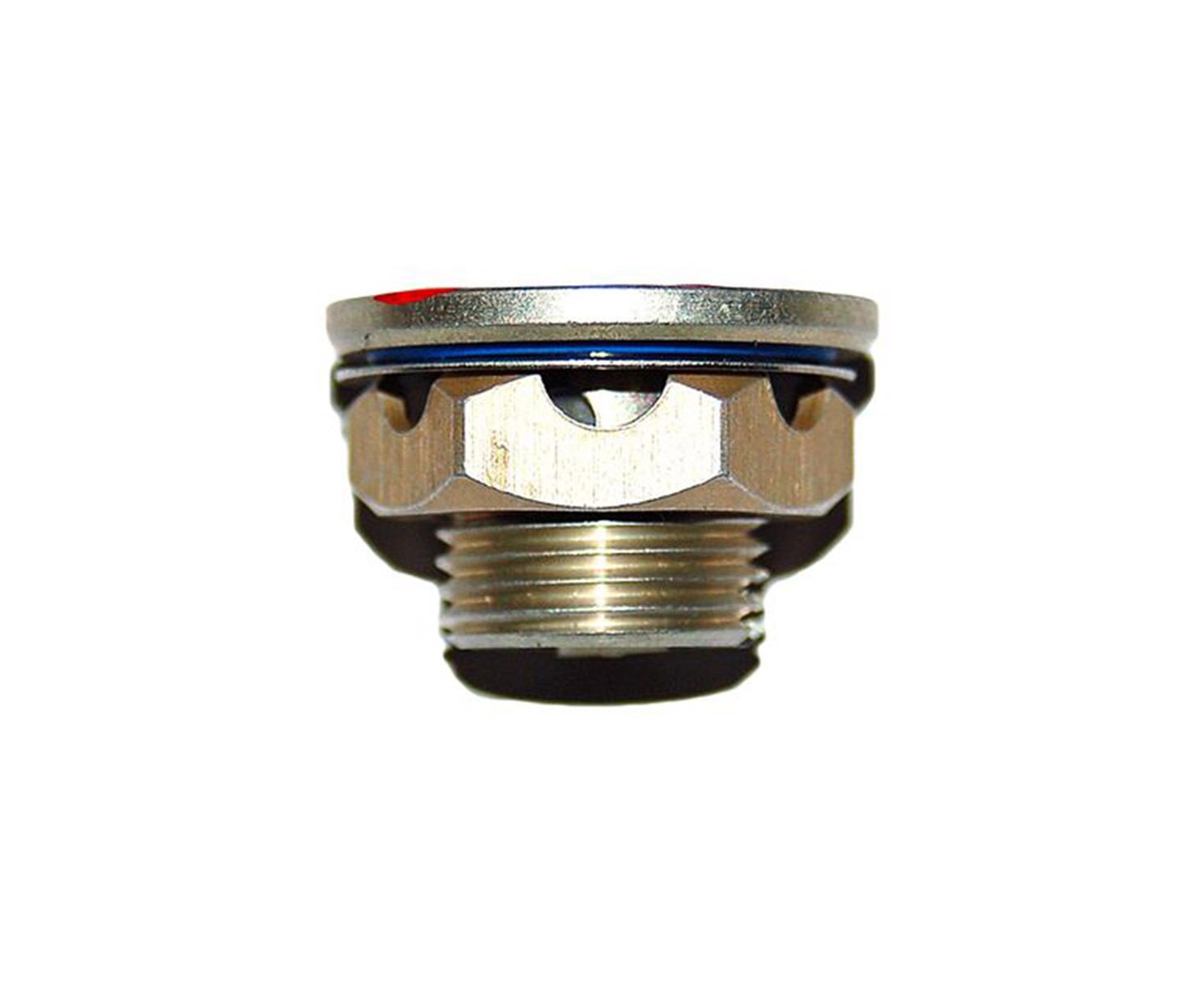 Curtis CCB-36450 Aluminum 3/4"-16 UNF x .118 Long Push to Open/Turn to Lock Flush Mounted Fuel Valve