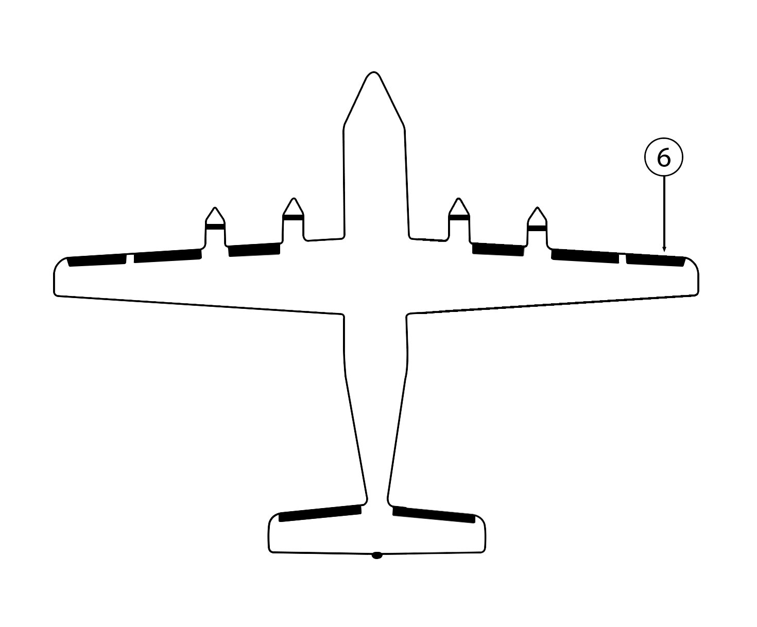GOODRICH P29S7D5136-56 FASTboot® DeHavilland DHC-7 RH Break - Tip De-Ice Boot