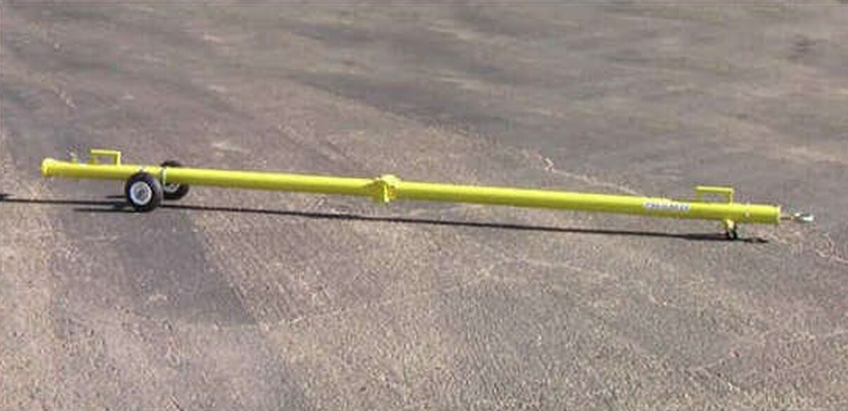 Brackett TY-175S Yellow Aluminum 3" I.D. x 10' Long 75,000 lb Capacity Towbar with 2-1/2" I.D. Tow Eye