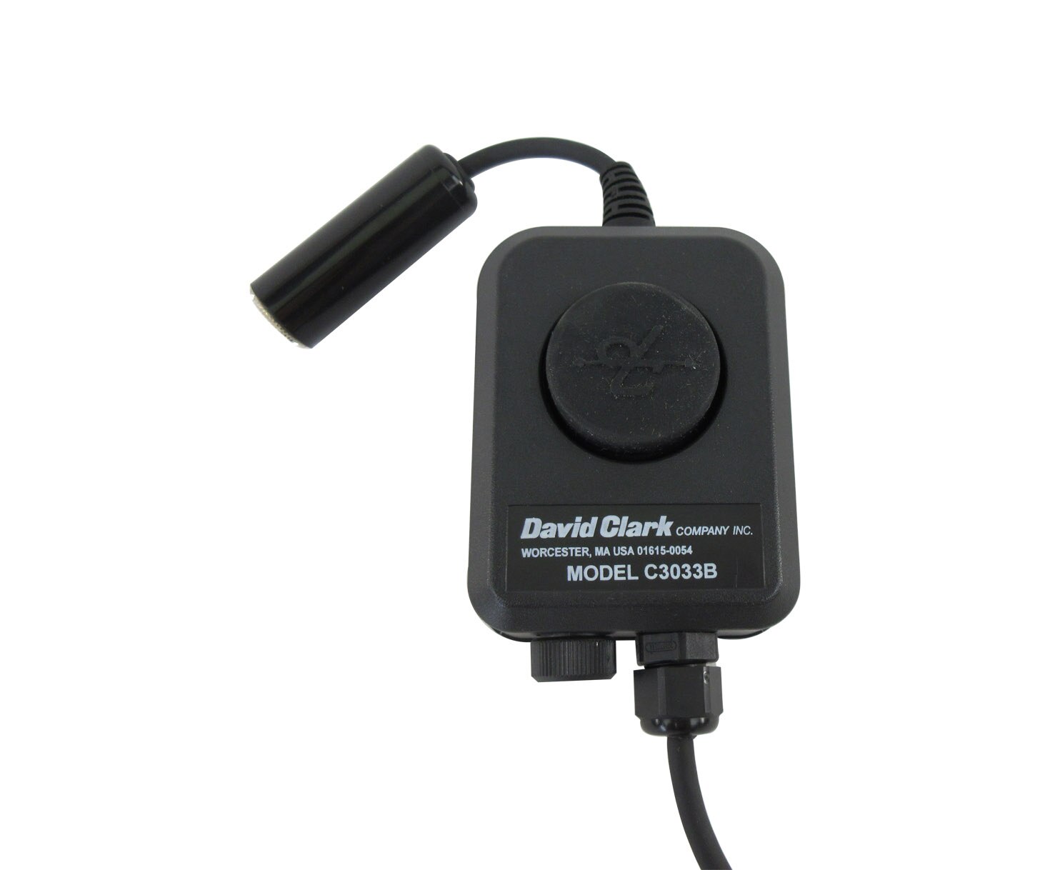 David Clark 18667G-46 Model C033B Black Headset/Radio Push-to-Talk Adapter