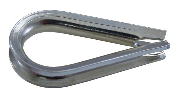 Aeronautical Standard AN100C4 Stainless Steel 3/32" - 1/8" Thimble, Rope - 20/Pack