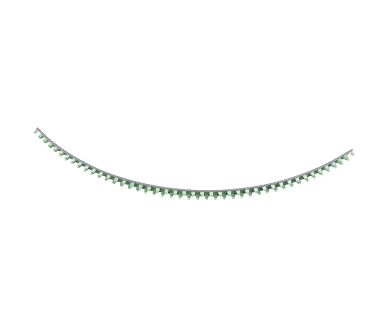 Military Specification M22529/2-8C-85 Green/Gray Composite Edging Grommet - 12.75" Cut Length