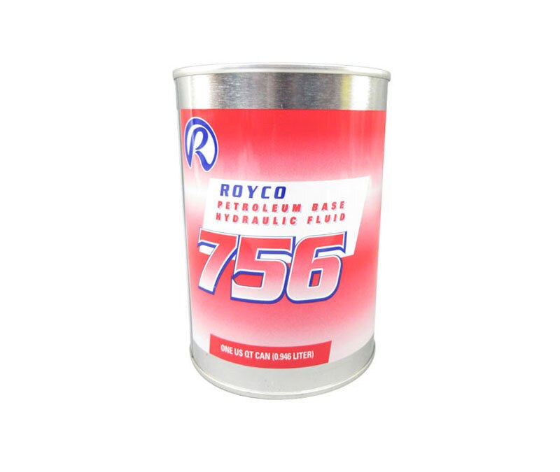 ROYCO® 756 MIL-PRF-5606H Amend. 3 Spec Mineral Oil Based Aircraft Hydraulic Fluid - Quart Can