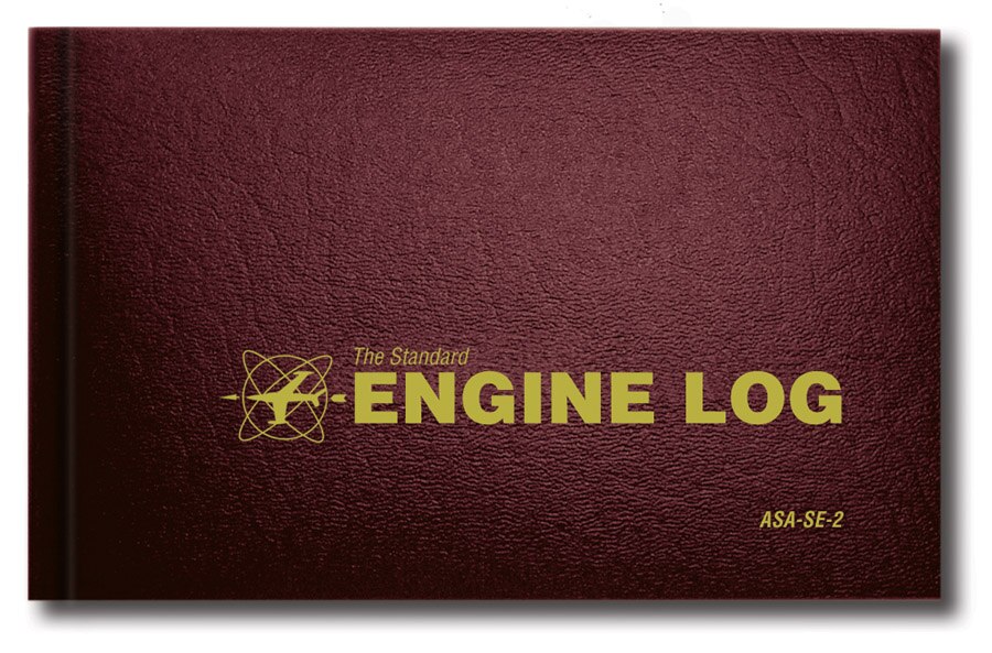 Aviation Supplies & Academics ASA-SE-2 Red The Standard™ Hardcover Engine Log Book