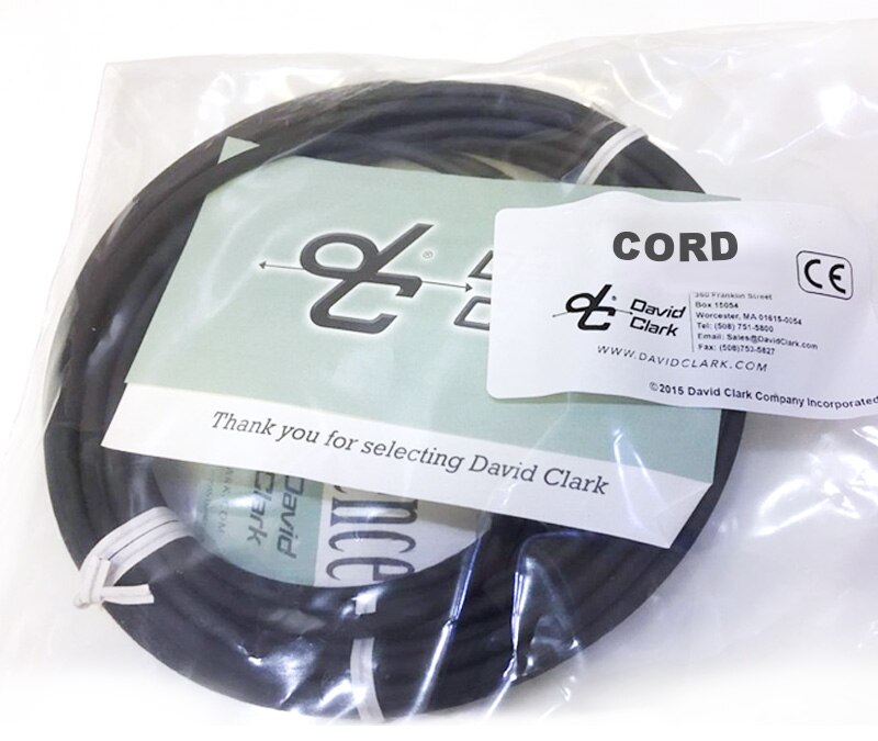 David Clark 09815P-20HA000 Cord Elevation Shielded 2X20 Gauge .250 Red/Blue color